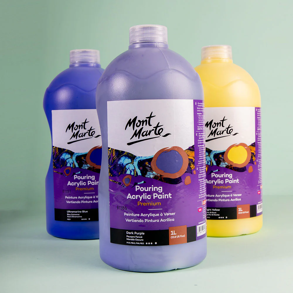 Pouring Acrylic Paint Premium 1L (33.8 US fl.oz) Bottle - Titanium White - Image 9
