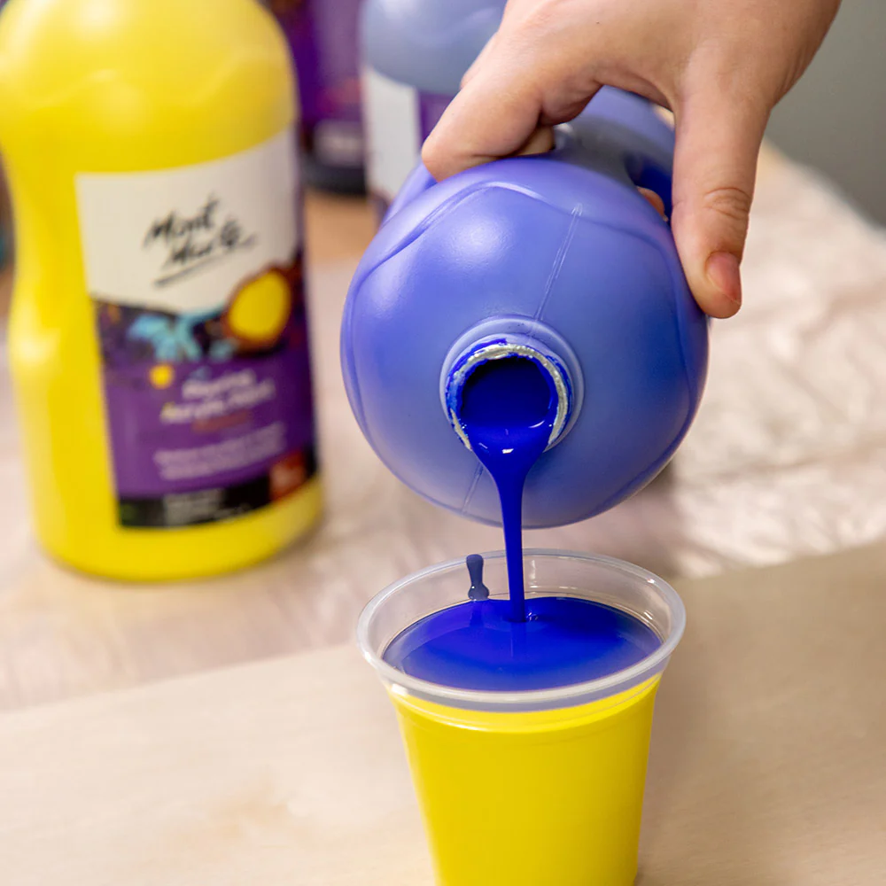 Pouring Acrylic Paint Premium 1L (33.8 US fl.oz) Bottle - Ultramarine Blue - Image 5