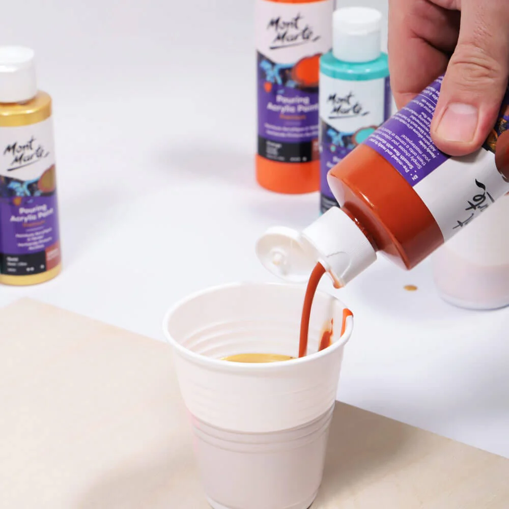 Pouring Acrylic Paint Premium 240ml (8.12 US fl.oz) - Burnt Sienna - Image 3
