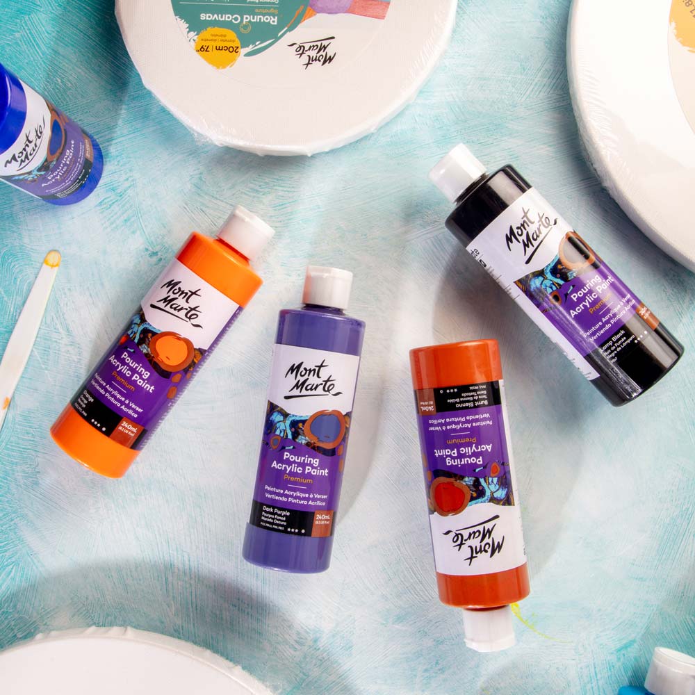 Pouring Acrylic Paint Premium 240ml (8.12 US fl.oz) - Burnt Sienna - Image 9
