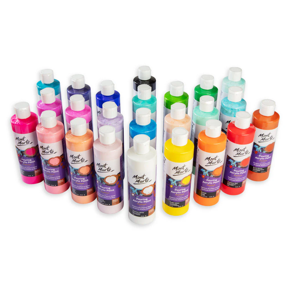 Pouring Acrylic Paint Premium 240ml (8.12 US fl.oz) - Cadmium Red - Image 4