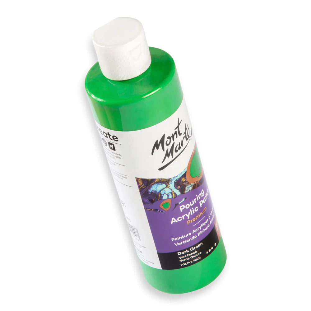 Pouring Acrylic Paint Premium 240ml (8.12 US fl.oz) - Dark Green - Image 2