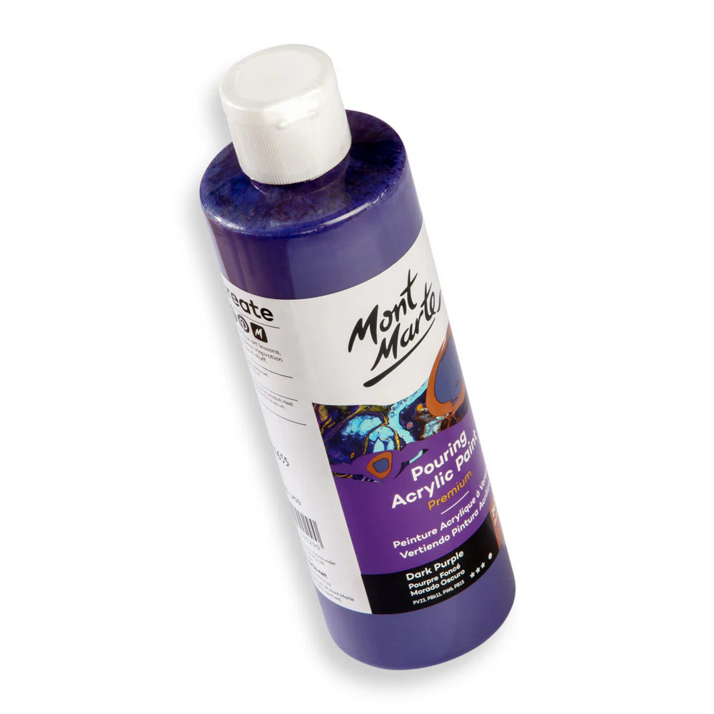 Pouring Acrylic Paint Premium 240ml (8.12 US fl.oz) - Dark Purple - Image 2