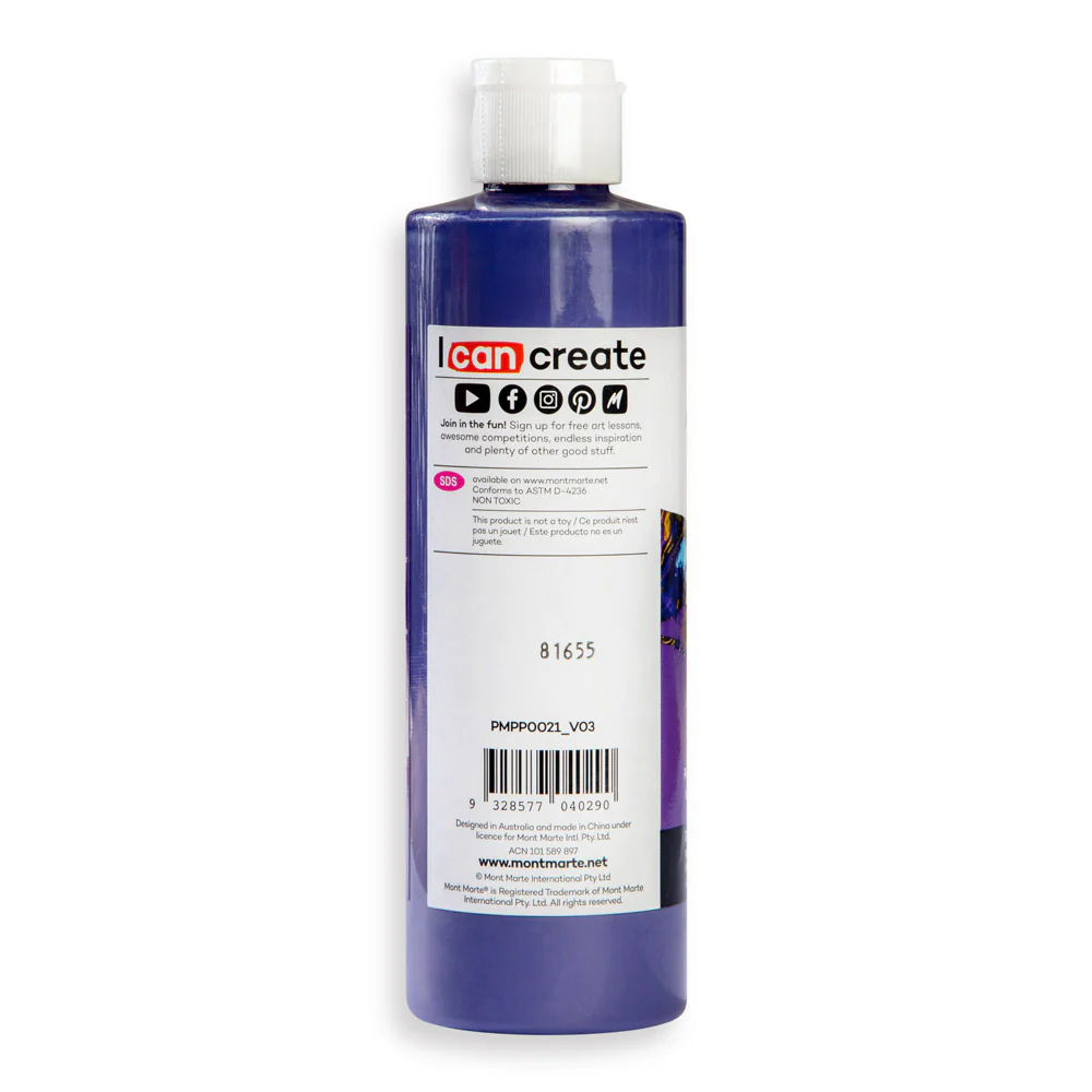 Pouring Acrylic Paint Premium 240ml (8.12 US fl.oz) - Dark Purple - Image 3