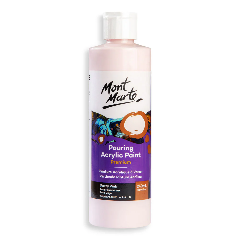 Pouring Acrylic Paint Premium 240ml (8.12 US fl.oz) - Dusty Pink