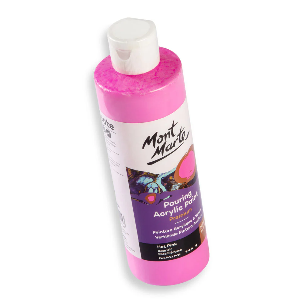 Pouring Acrylic Paint Premium 240ml (8.12 US fl.oz) - Hot Pink - Image 2