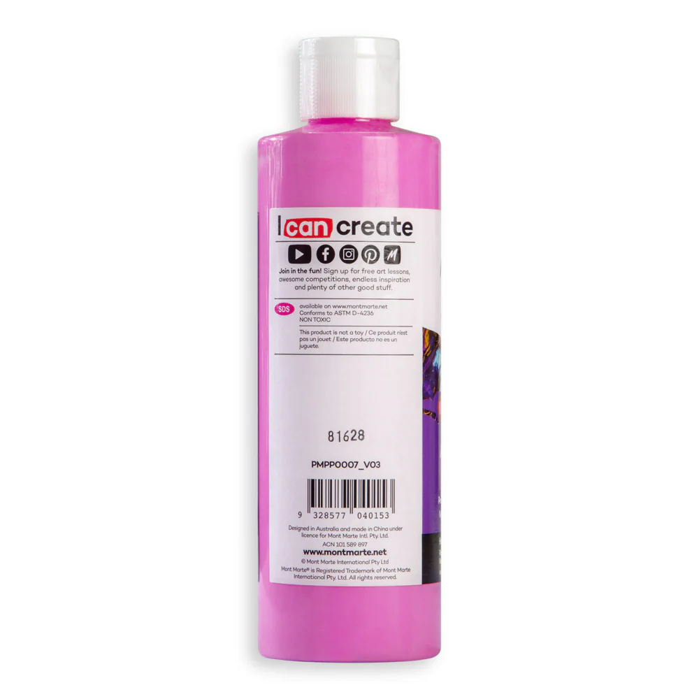 Pouring Acrylic Paint Premium 240ml (8.12 US fl.oz) - Hot Pink - Image 3