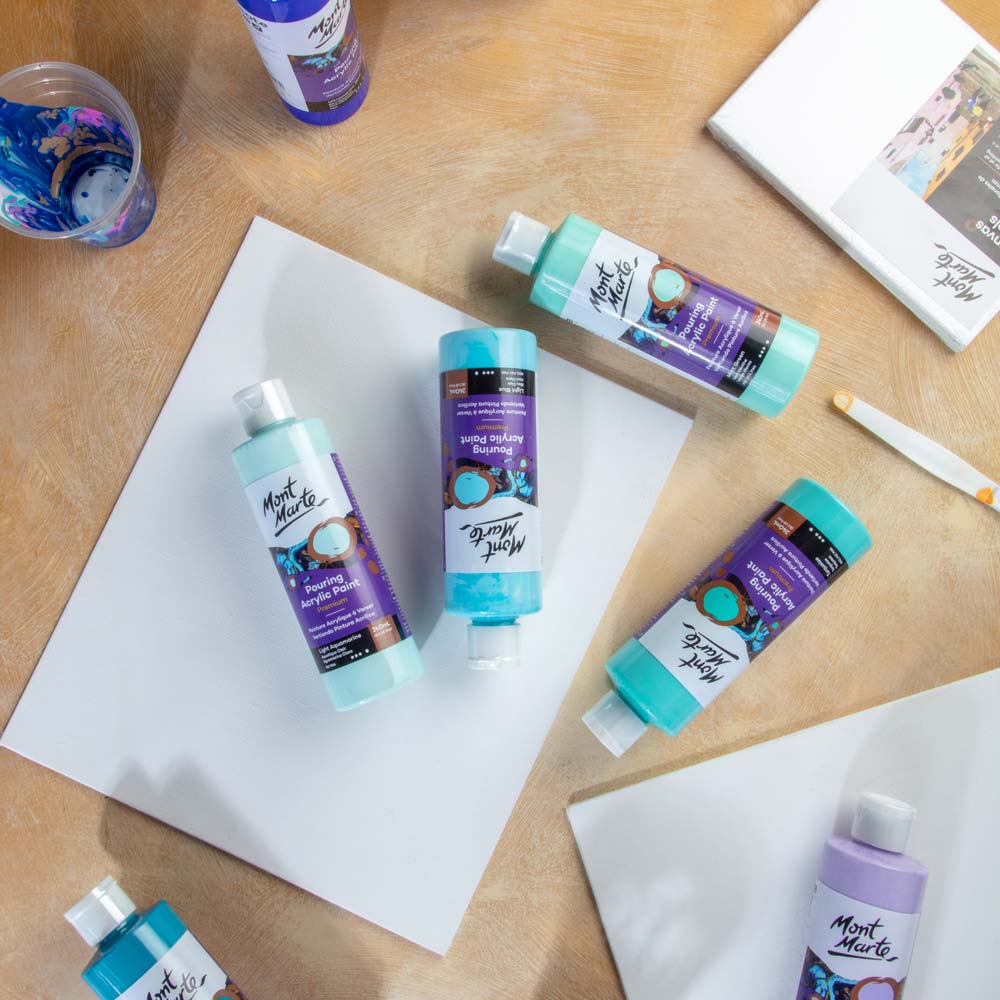 Pouring Acrylic Paint Premium 240ml (8.12 US fl.oz) - Light Aquamarine - Image 9