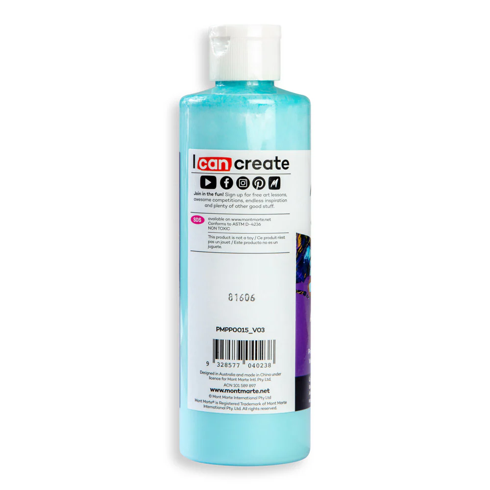 Pouring Acrylic Paint Premium 240ml (8.12 US fl.oz) - Light Blue - Image 3