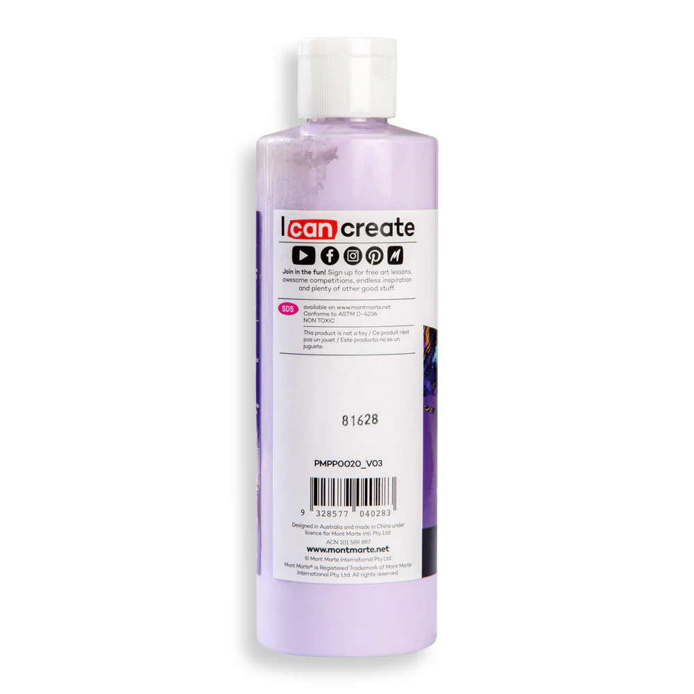 Pouring Acrylic Paint Premium 240ml (8.12 US fl.oz) - Light Purple - Image 3