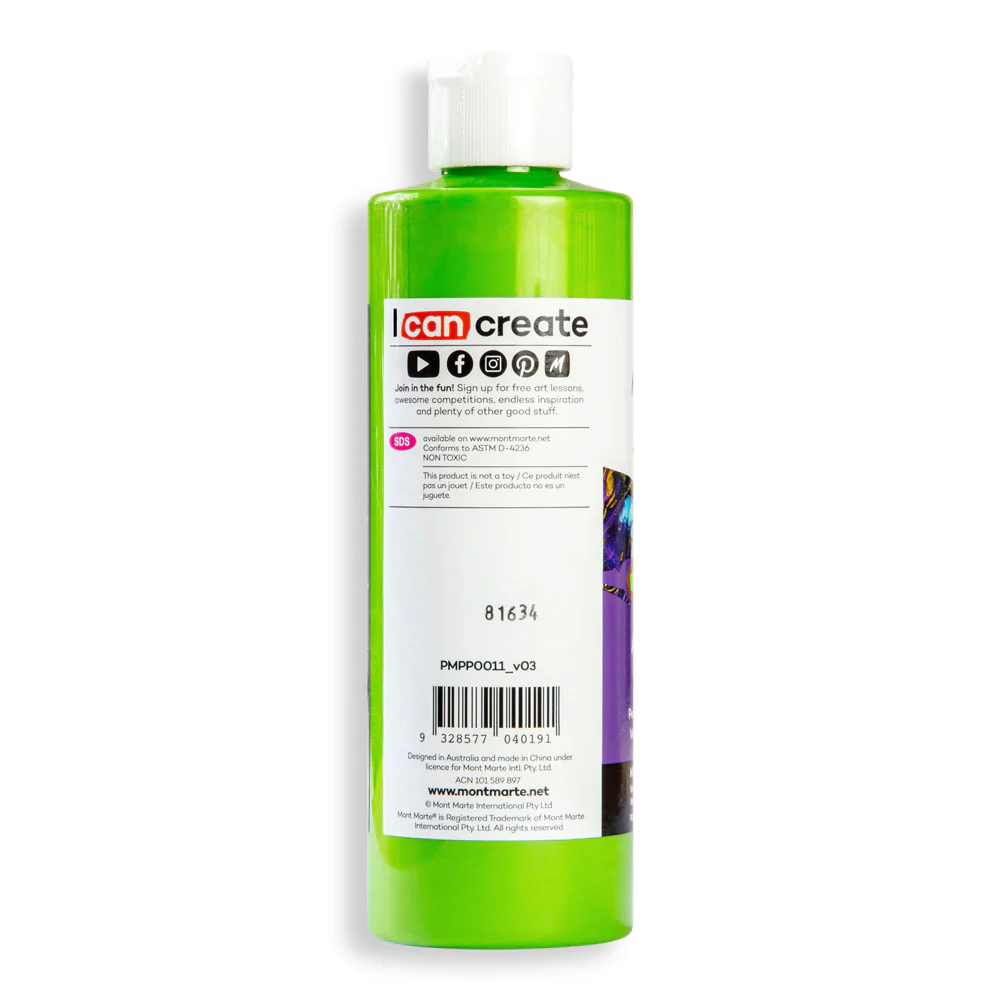Pouring Acrylic Paint Premium 240ml (8.12 US fl.oz) - Mid Green - Image 3