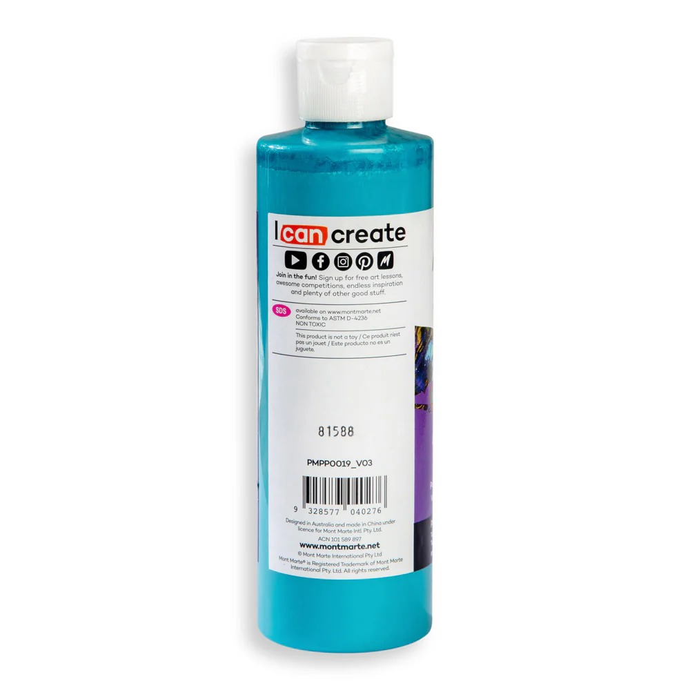 Pouring Acrylic Paint Premium 240ml (8.12 US fl.oz) - Phthalo Turquoise - Image 2