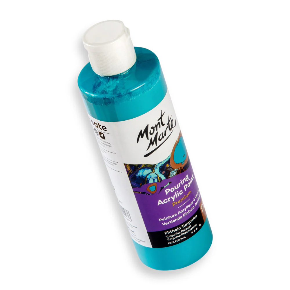 Pouring Acrylic Paint Premium 240ml (8.12 US fl.oz) - Phthalo Turquoise - Image 3