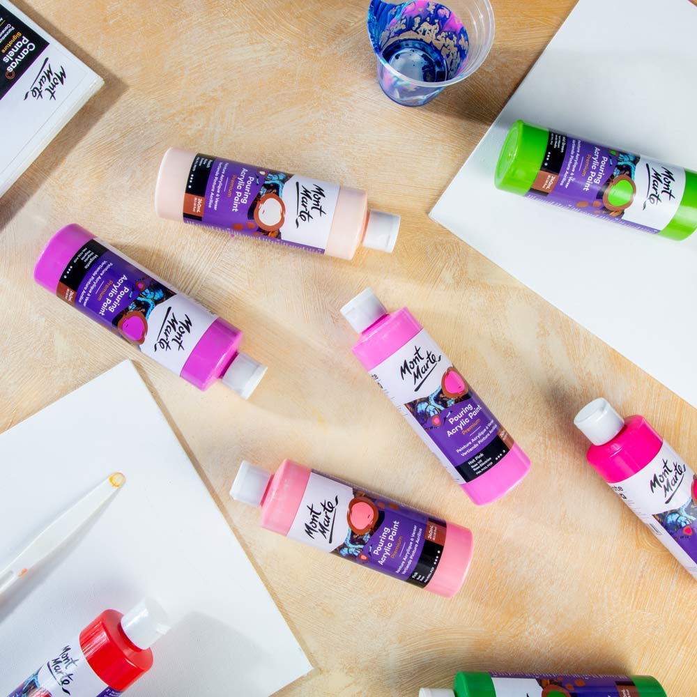Pouring Acrylic Paint Premium 240ml (8.12 US fl.oz) - Pink - Image 9