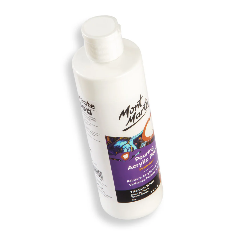 Pouring Acrylic Paint Premium 240ml (8.12 US fl.oz) - Titanium White - Image 2