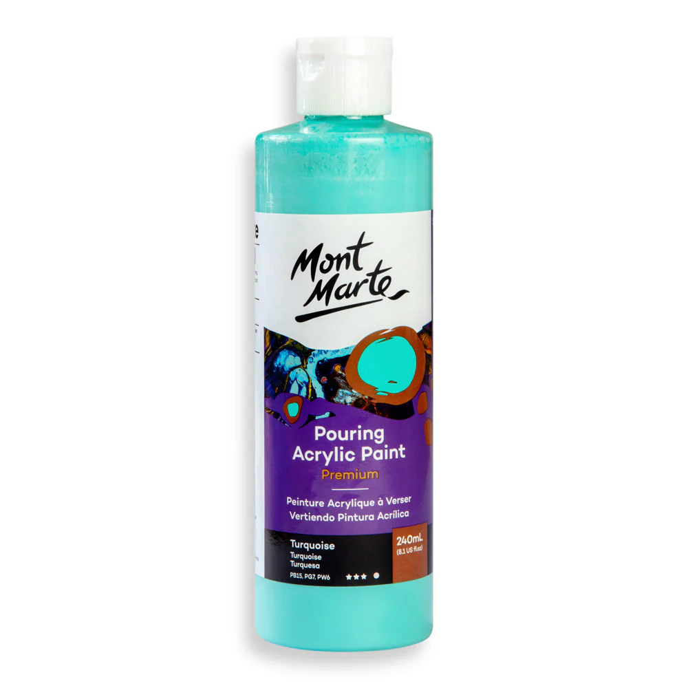 Pouring Acrylic Paint Premium 240ml (8.12 US fl.oz) - Turquoise