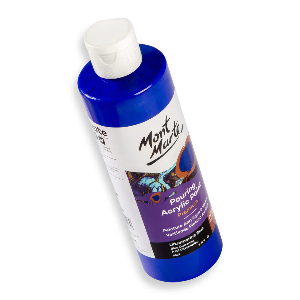 Pouring Acrylic Paint Premium 240ml (8.12 US fl.oz) - Ultramarine Blue - Image 2