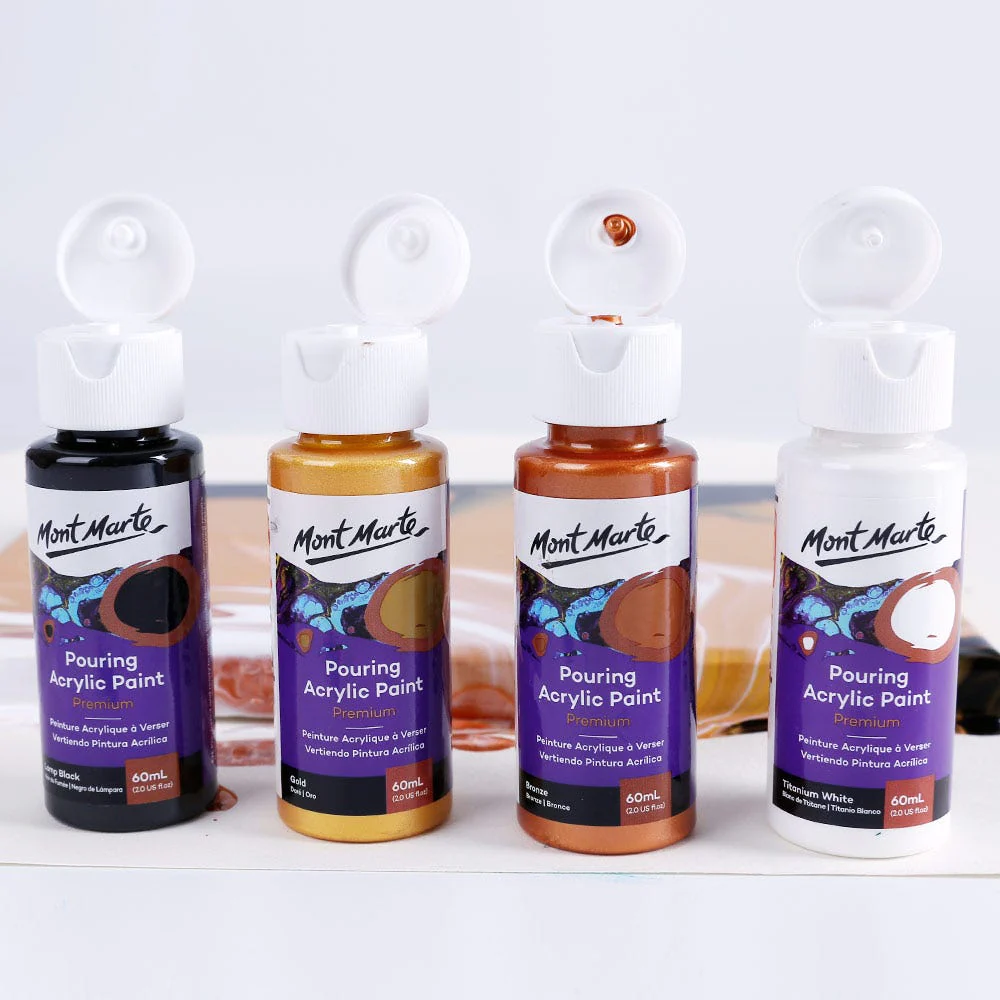 Pouring Acrylic Paint Set Premium 4pc x 60ml (2 US fl.oz) - Celestial - Image 5