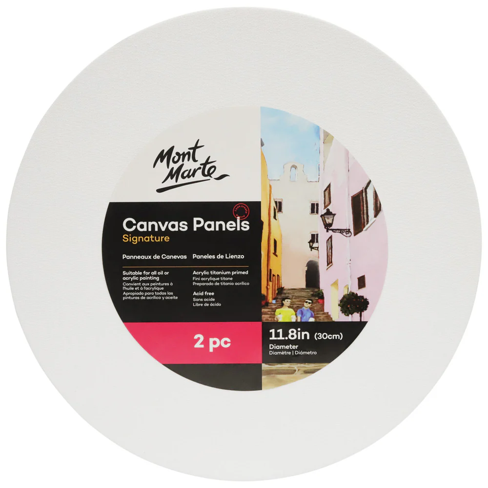 Round Canvas Panel Signature 30cm 2 Piece (11.8in)