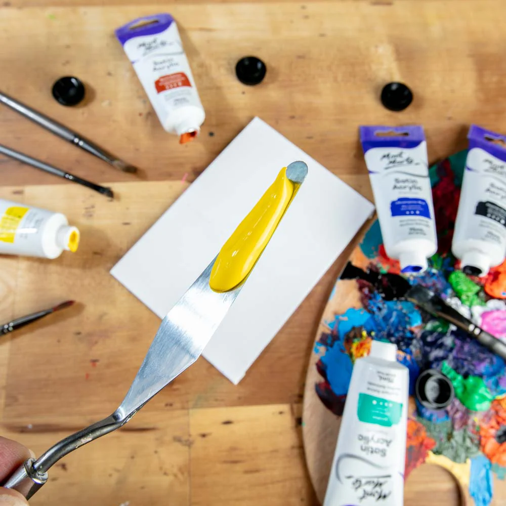 Satin Acrylic Paint Premium 75ml (2.5 US fl.oz) Tube - Cadmium Yellow - Image 7