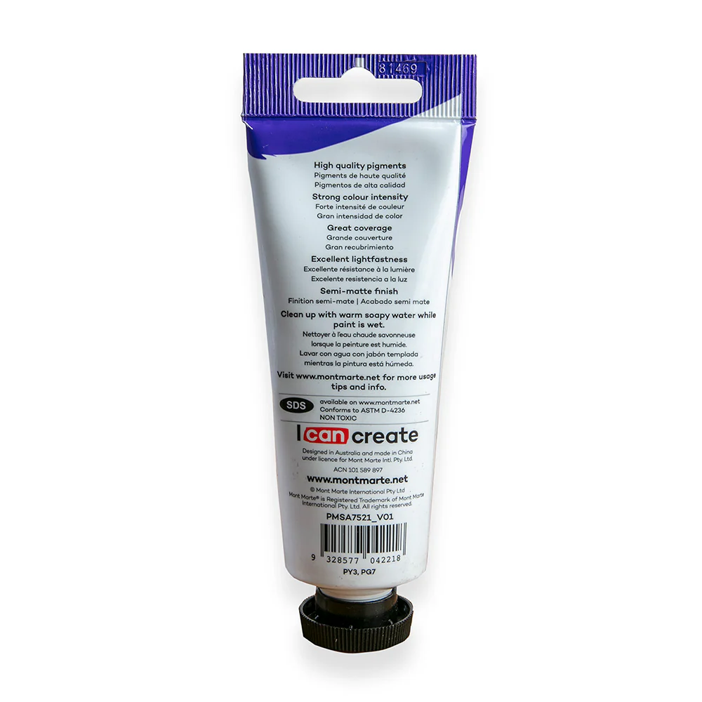Satin Acrylic Paint Premium 75ml (2.5 US fl.oz) Tube - Light Green - Image 2