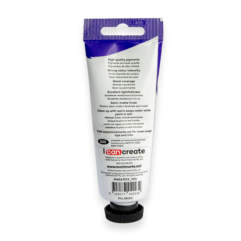 Satin Acrylic Paint Premium 75ml (2.5 US fl.oz) Tube - Medium Green - Image 3
