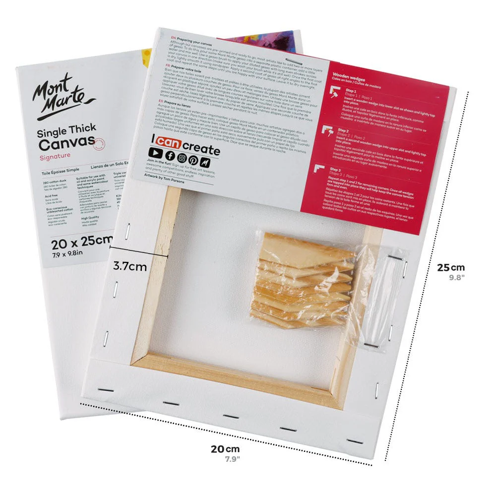 Single Thick Canvas Signature 20 x 25cm (7.9 x 9.8in) - Image 4