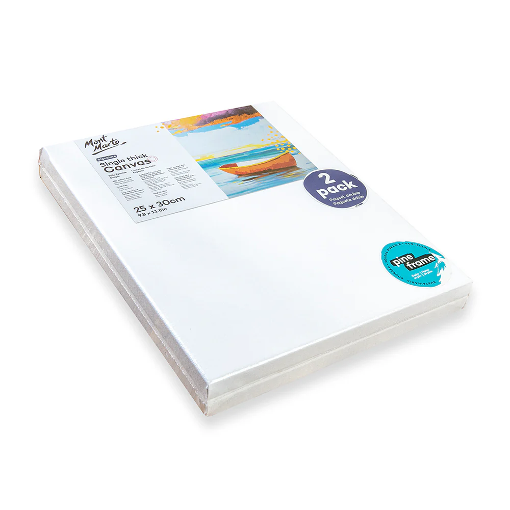 Single Thick Canvas Signature 25 x 30cm (9.8 x 11.8in) 2 Pack - Image 3