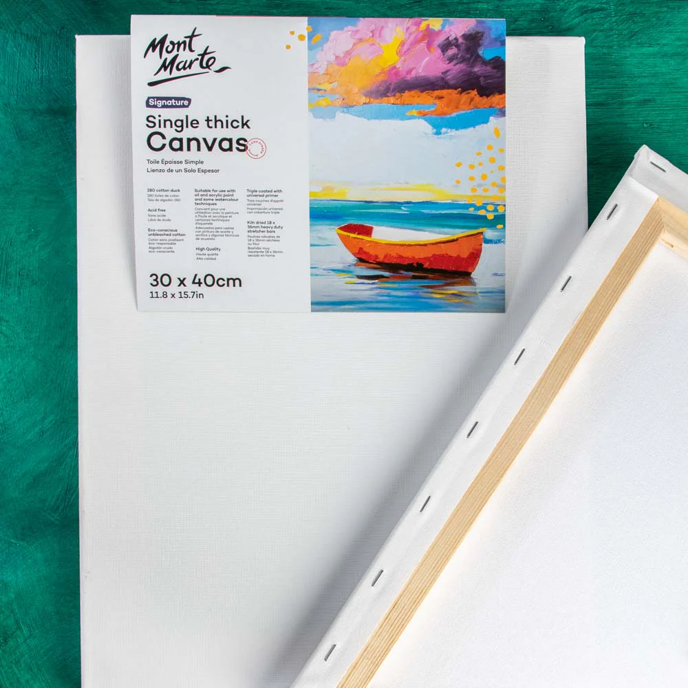 Single Thick Canvas Signature 25 x 30cm (9.8 x 11.8in) 2 Pack - Image 5