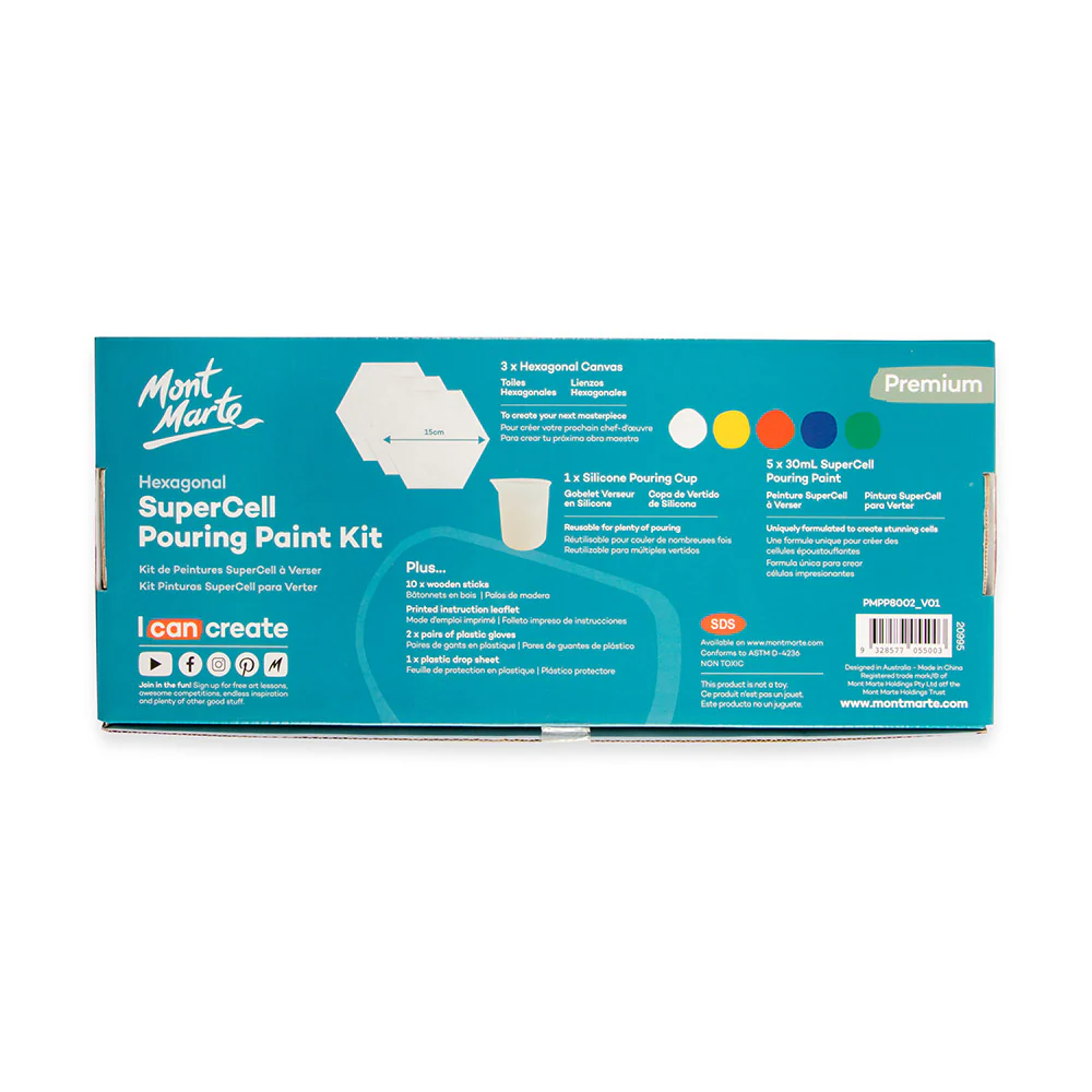 SuperCell Pouring Paint Kit Premium 23pc - Image 4