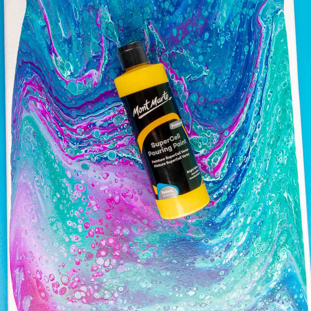 SuperCell Pouring Paint Premium 240ml (8.1 US fl.oz) - Bright Yellow - Image 5