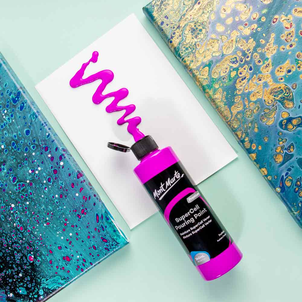 SuperCell Pouring Paint Premium 240ml (8.1 US fl.oz) - Fuchsia - Image 2