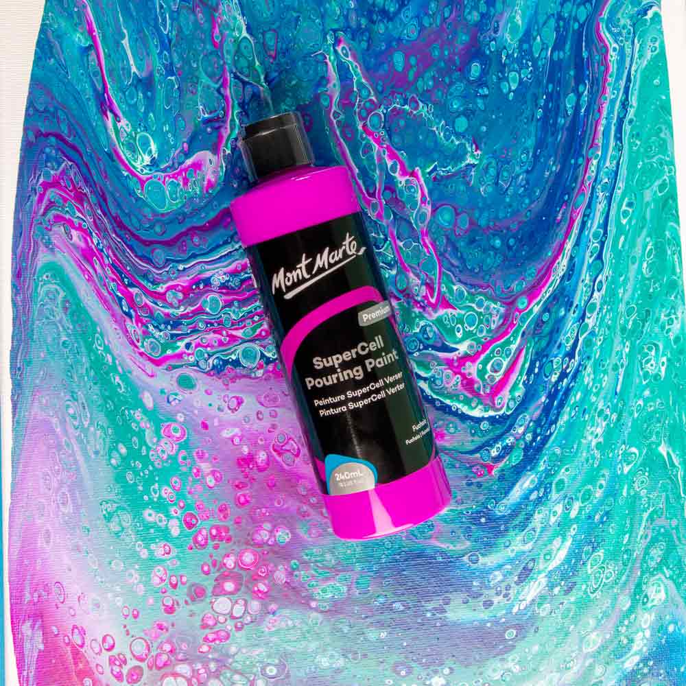 SuperCell Pouring Paint Premium 240ml (8.1 US fl.oz) - Fuchsia - Image 5