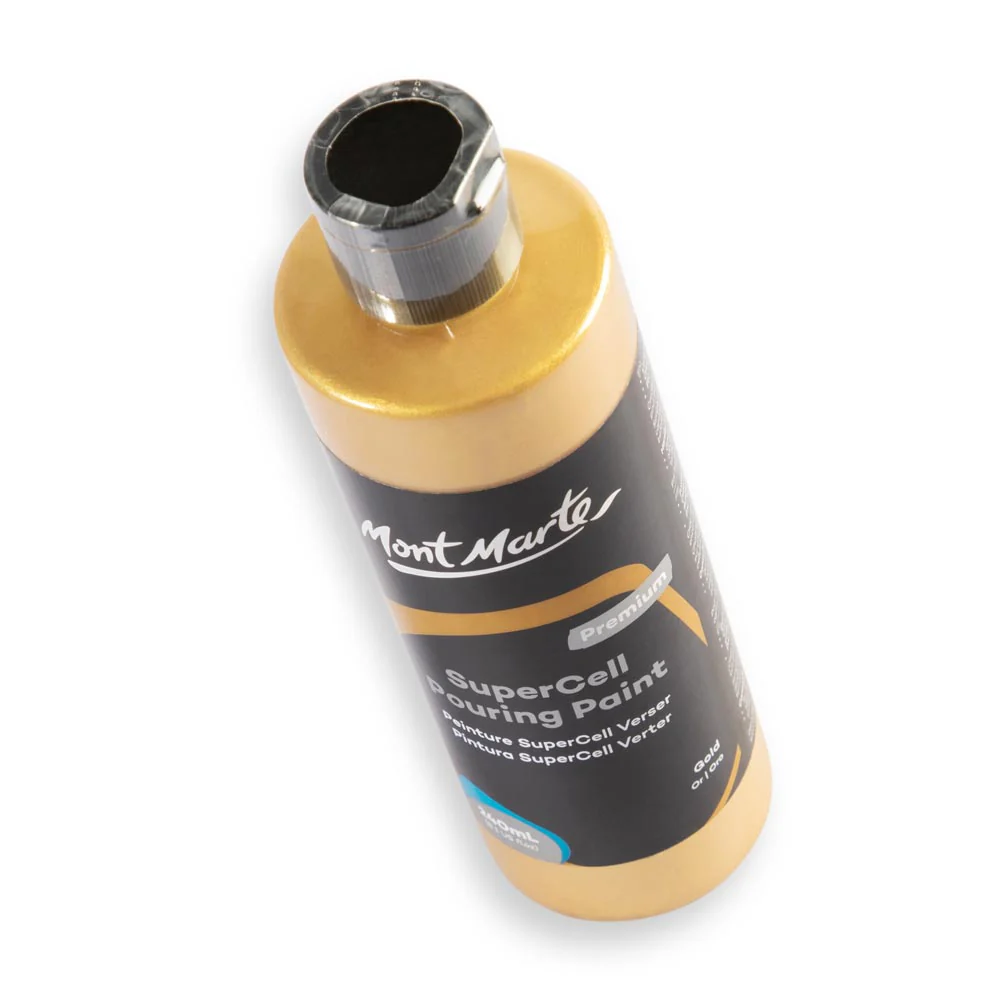 SuperCell Pouring Paint Premium 240ml (8.1 US fl.oz) - Gold - Image 3