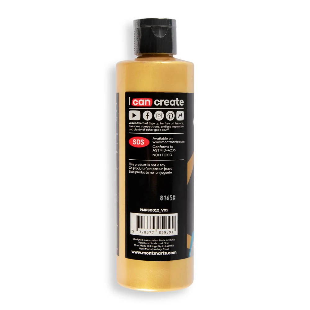 SuperCell Pouring Paint Premium 240ml (8.1 US fl.oz) - Gold - Image 4