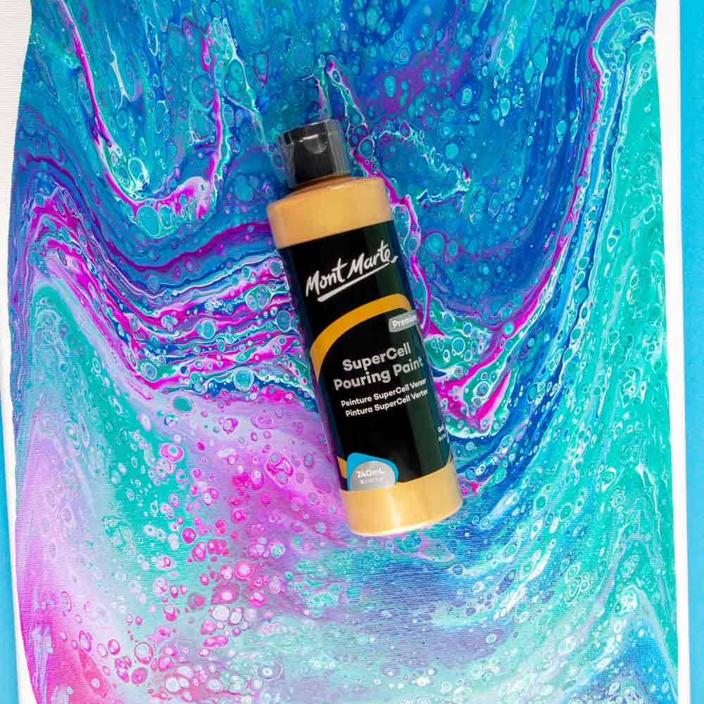 SuperCell Pouring Paint Premium 240ml (8.1 US fl.oz) - Gold - Image 5