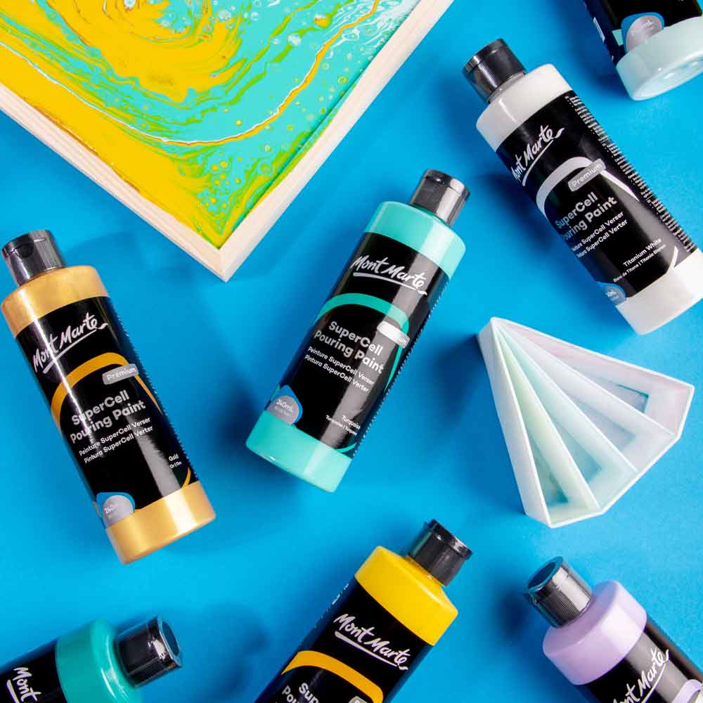 SuperCell Pouring Paint Premium 240ml (8.1 US fl.oz) - Gold - Image 9