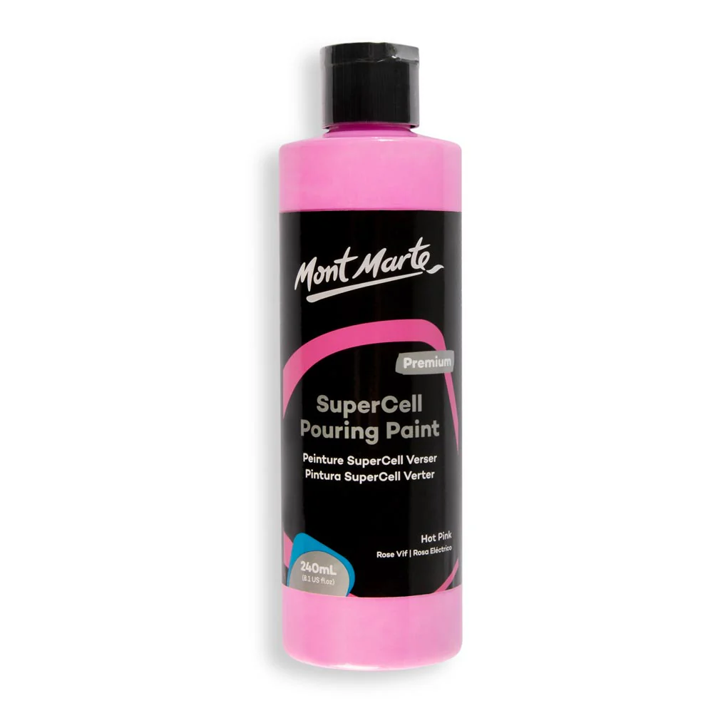 SuperCell Pouring Paint Premium 240ml (8.1 US fl.oz) - Hot Pink