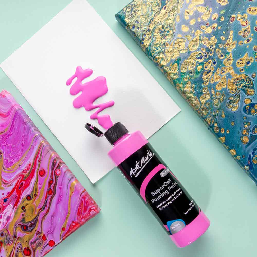 SuperCell Pouring Paint Premium 240ml (8.1 US fl.oz) - Hot Pink - Image 2