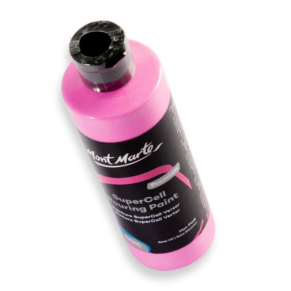 SuperCell Pouring Paint Premium 240ml (8.1 US fl.oz) - Hot Pink - Image 3