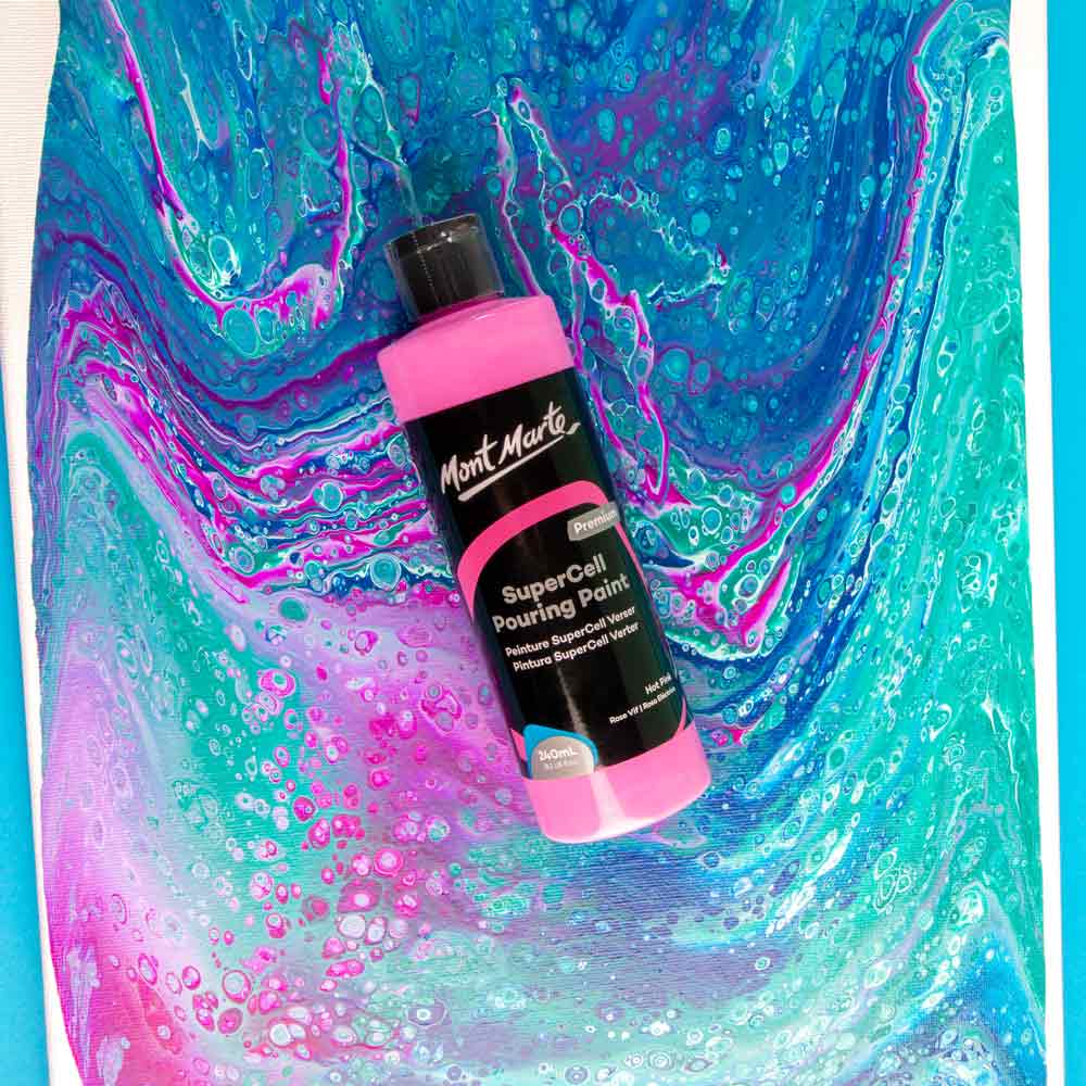 SuperCell Pouring Paint Premium 240ml (8.1 US fl.oz) - Hot Pink - Image 5