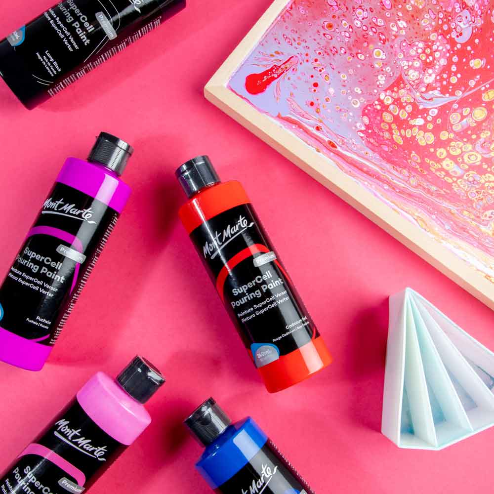 SuperCell Pouring Paint Premium 240ml (8.1 US fl.oz) - Hot Pink - Image 8