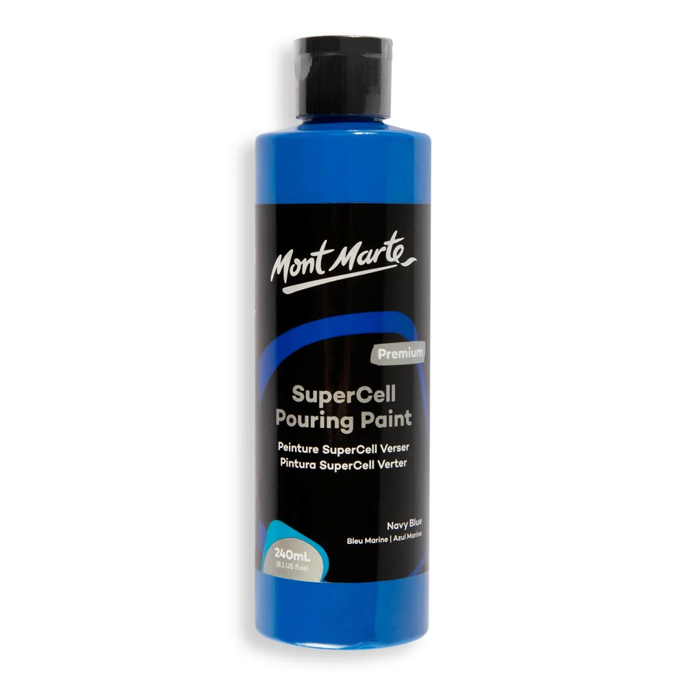 SuperCell Pouring Paint Premium 240ml (8.1 US fl.oz) - Navy Blue