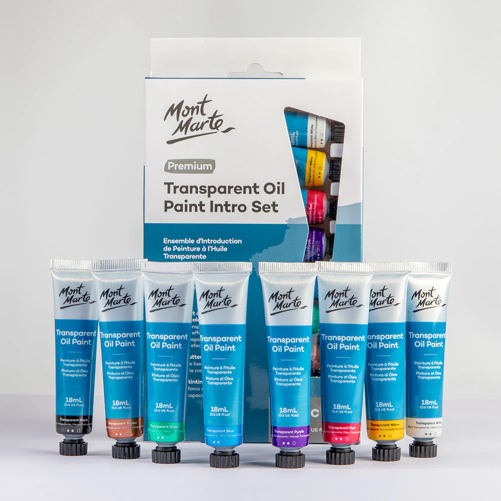 Transparent Oil Paint Intro Set Premium 8pc x 18ml (0.6 US fl.oz) - Image 2