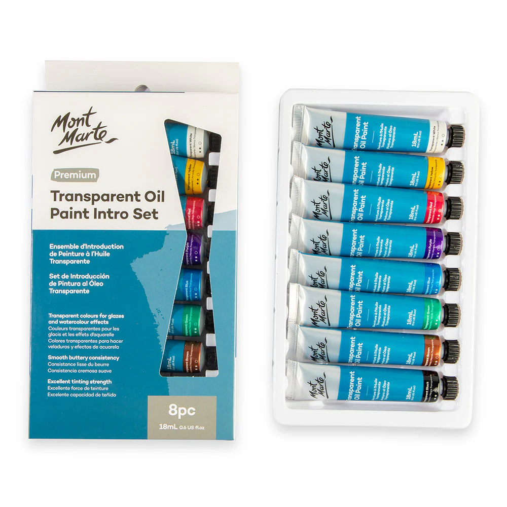 Transparent Oil Paint Intro Set Premium 8pc x 18ml (0.6 US fl.oz) - Image 3