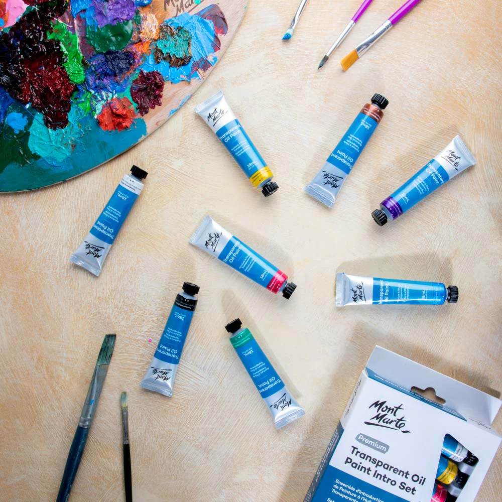 Transparent Oil Paint Intro Set Premium 8pc x 18ml (0.6 US fl.oz) - Image 9