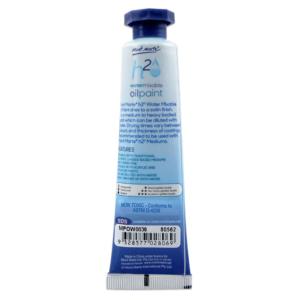 Water Mixable Oil Paint 37ml (1.25oz) - Burnt Umber - Image 2
