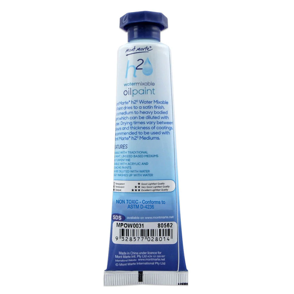 Water Mixable Oil Paint 37ml (1.25oz) - Olive Green - Image 2