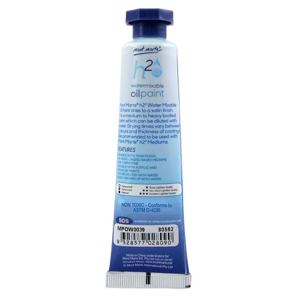 Water Mixable Oil Paint 37ml (1.25oz) - Paynes Grey - Image 2