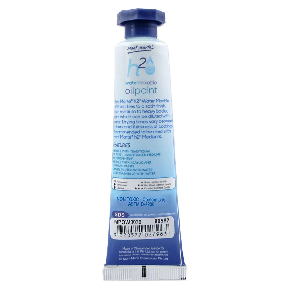 Water Mixable Oil Paint 37ml (1.25oz) - Phthalo Blue - Image 2